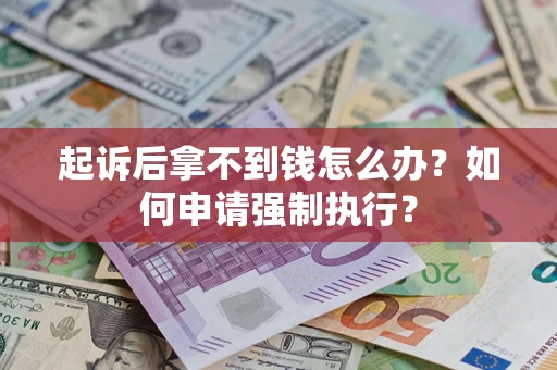 济南起诉后拿不到钱怎么办？如何申请强制执行？
