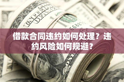 济南借款合同违约如何处理？违约风险如何规避？